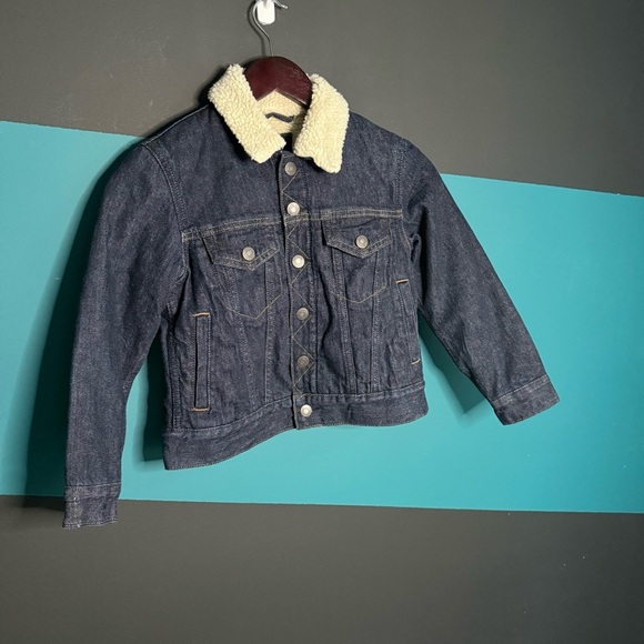 GAP Denim Jacket Sherpa Western stich size Small - Picture 4 of 13